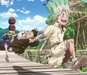 senku running off with the final ingredients